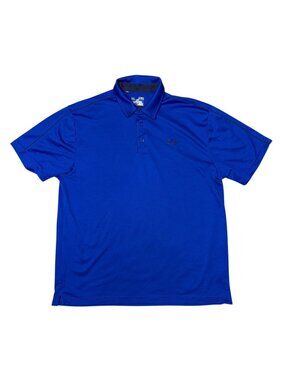 Under Armour Royal Blue Short Sleeve Polo Mens Size XL Loose Fit